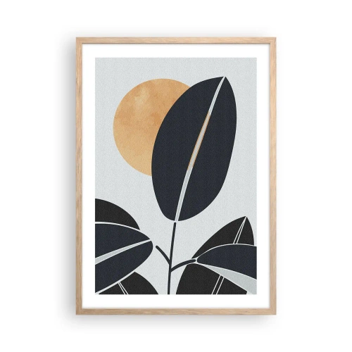 Pôster com moldura de carvalho claro - Um dia quente de verão - 50x70 cm