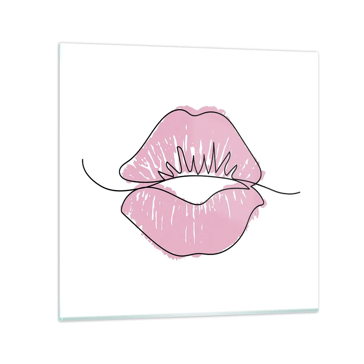 Quadro em vidro - Pronto para beijar? - 30x30 cm
