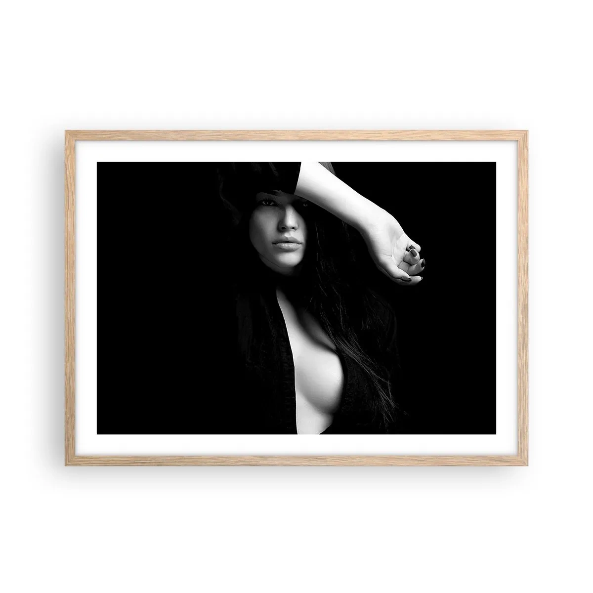 Pôster com moldura de carvalho claro - Escola de sedução - 70x50 cm