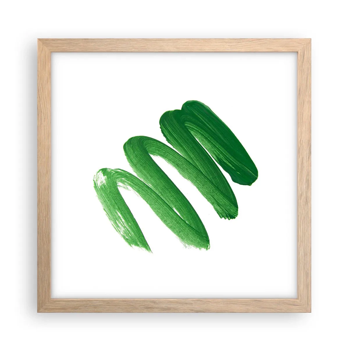 Pôster com moldura de carvalho claro - Piada verde - 30x30 cm