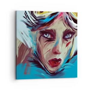 Quadro em tela - A guerreira das estradas - 70x70 cm