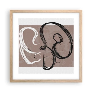 Pôster com moldura de carvalho claro - Composição – a busca pela plenitude - 40x40 cm