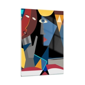Quadro em vidro - Uma conversa entre cubistas - 50x70 cm