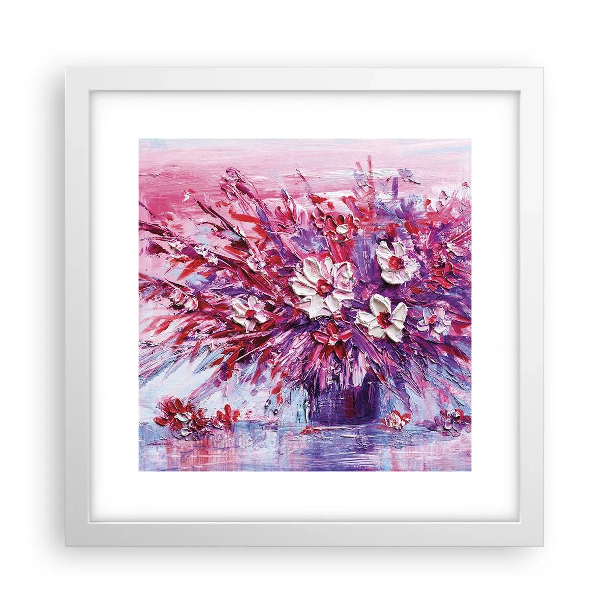 Pôster em moldura branca - Inocência e paixão  - 30x30 cm