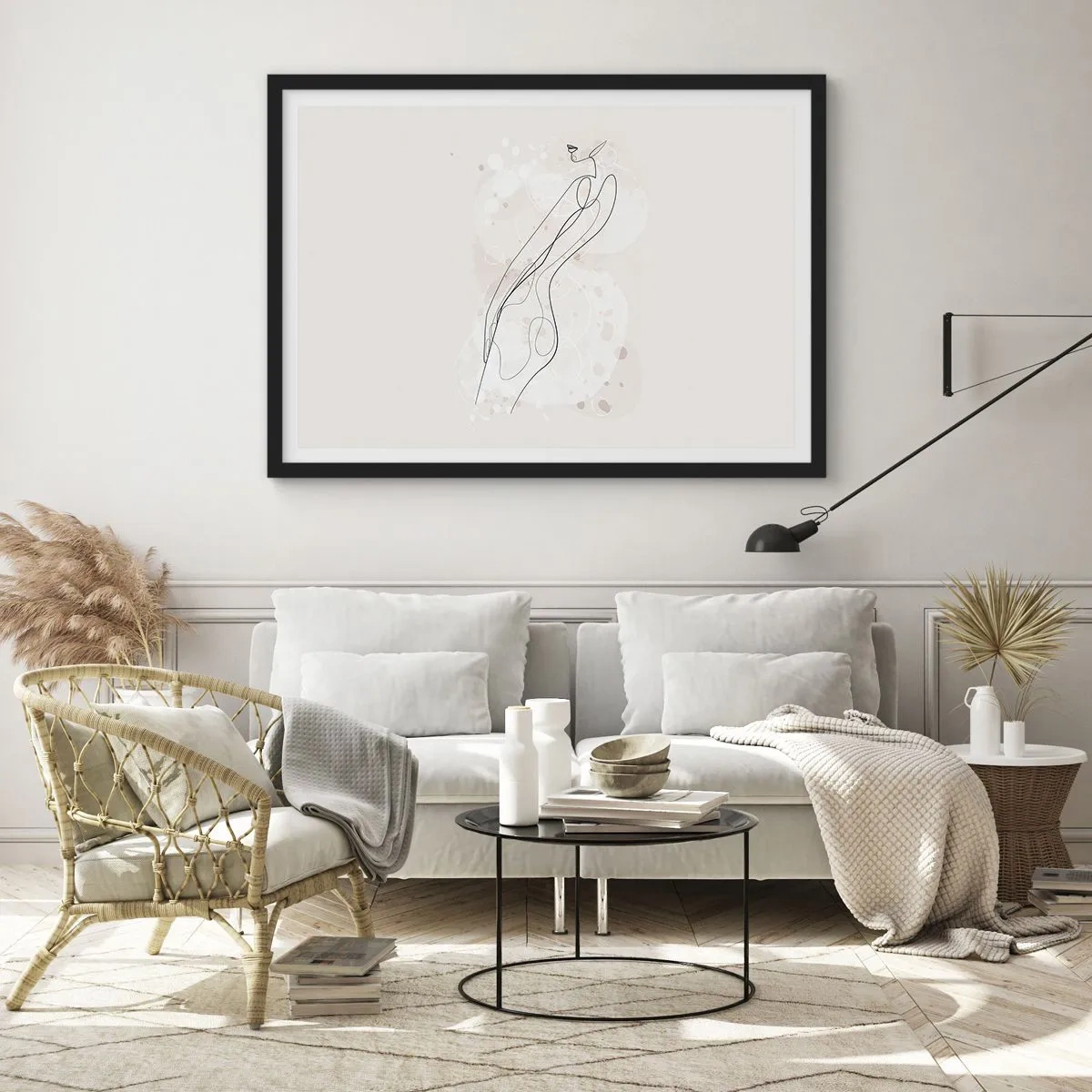 Pôster com moldura preta - Errar o olhar - 91x61 cm