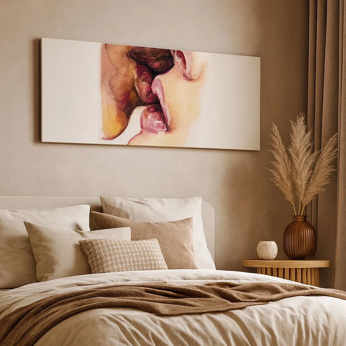 Quadro em tela - Como a noite e o dia, a terra e o céu - 100x40 cm