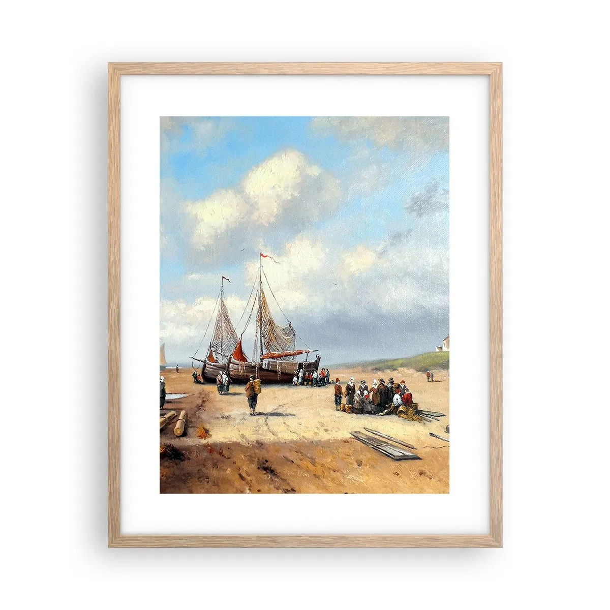 Pôster com moldura de carvalho claro - Pós-caça bem-sucedida - 40x50 cm