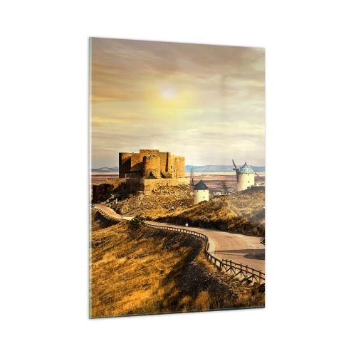 Quadro em vidro - Dom Quixote está prestes a aparecer - 50x70 cm