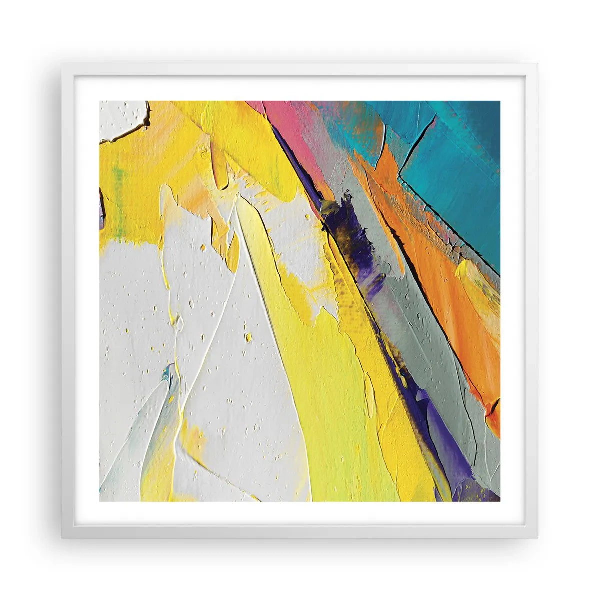 Pôster em moldura branca - Anatomia da luz - 60x60 cm