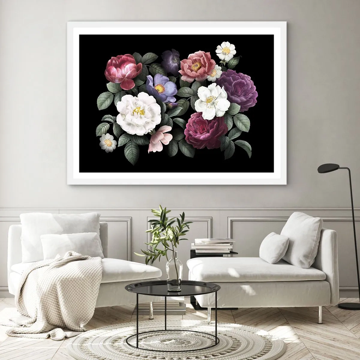 Pôster em moldura branca - Do jardim inglês - 40x30 cm
