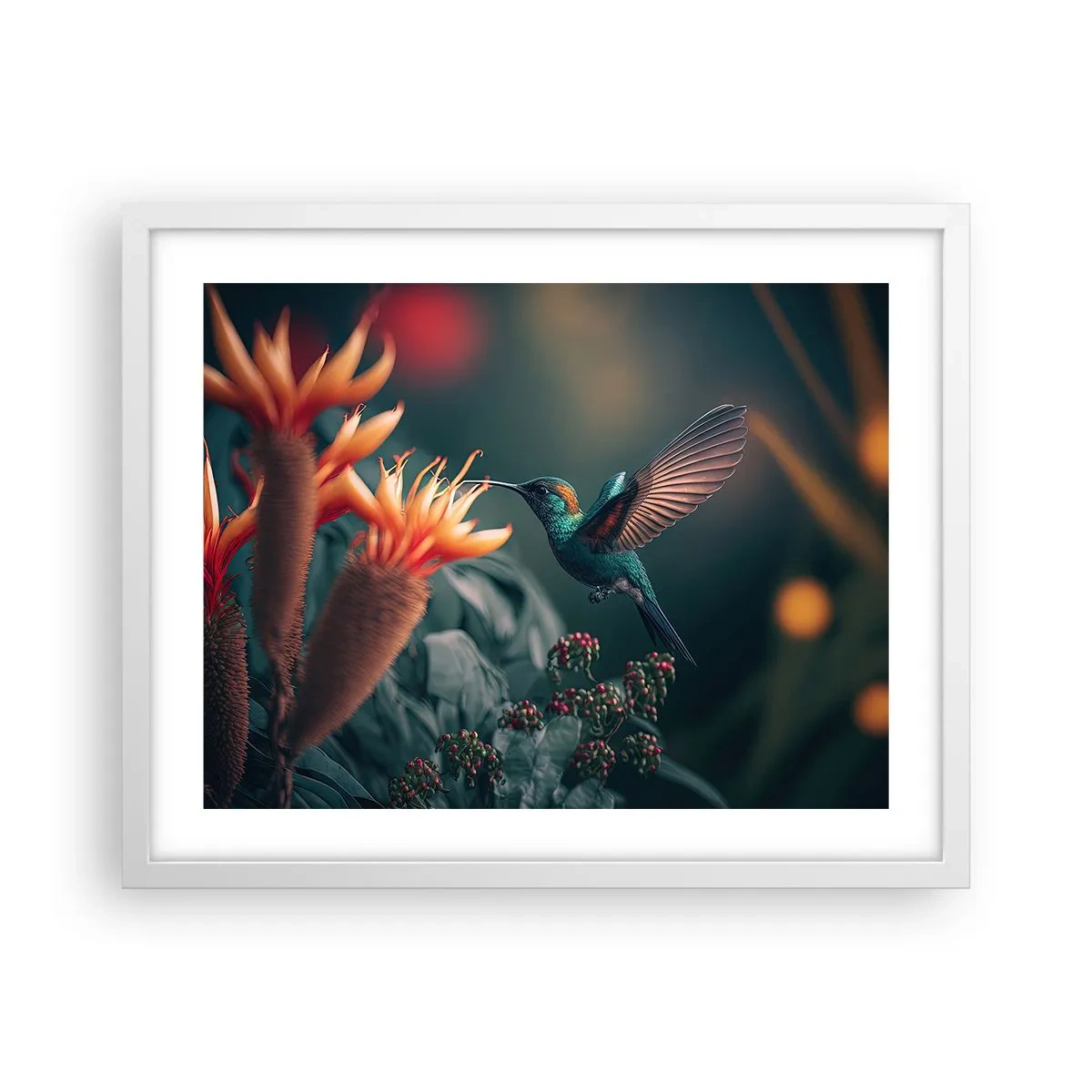 Pôster em moldura branca - Uma vida verdadeiramente colorida - 50x40 cm