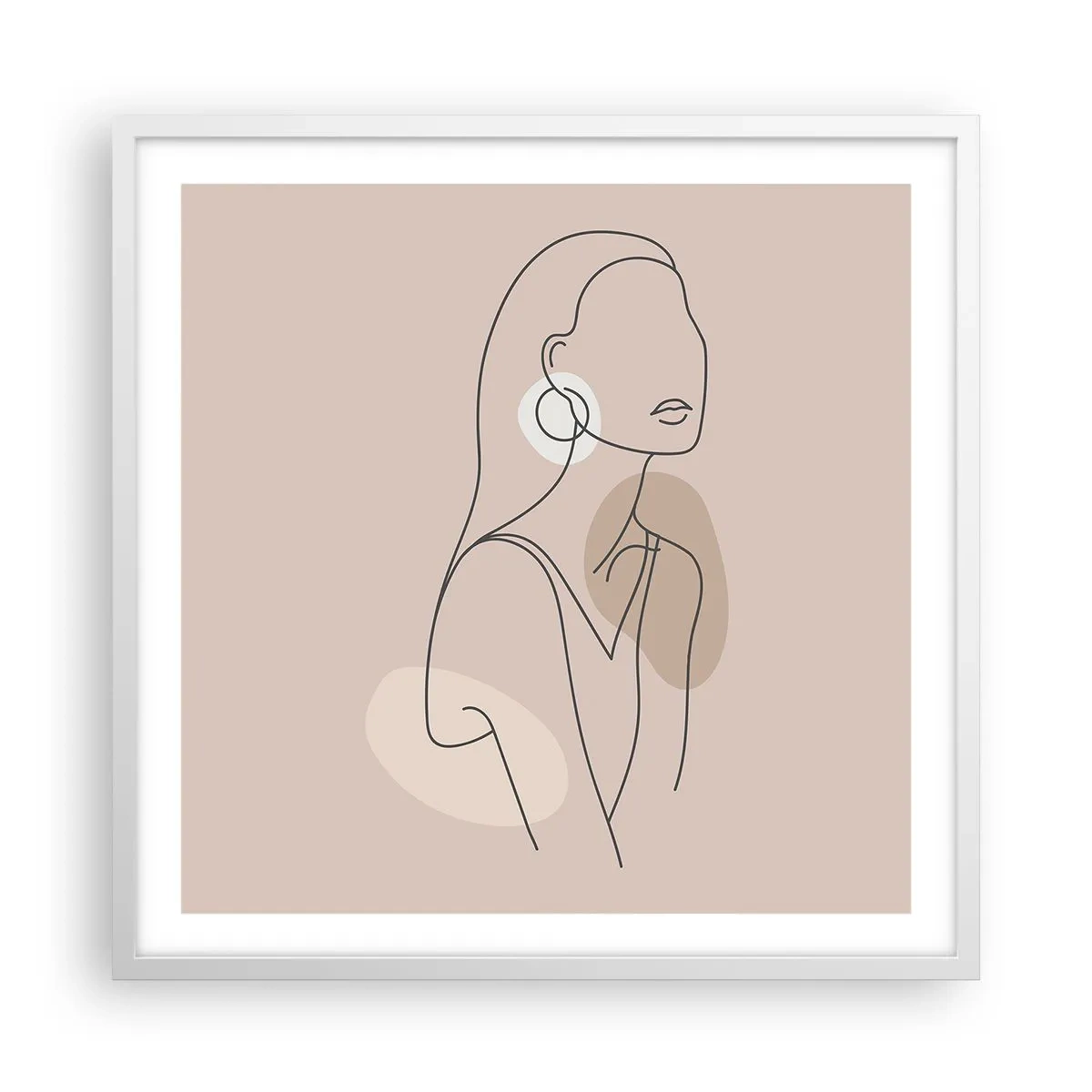 Pôster em moldura branca - Um ícone da feminilidade - 60x60 cm