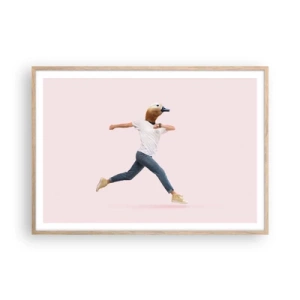 Pôster com moldura de carvalho claro - Uma pitada de absurdo - 100x70 cm