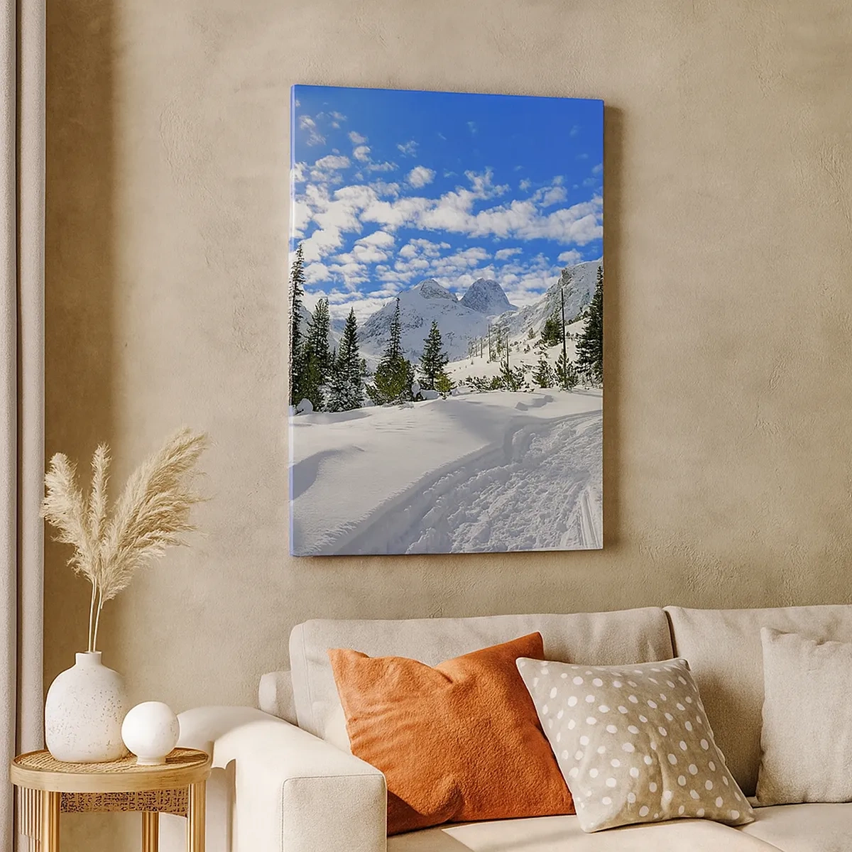 Quadro em tela - Na neve e ao sol - 50x70 cm