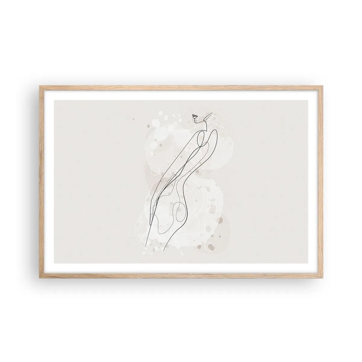 Pôster com moldura de carvalho claro - Errar o olhar - 91x61 cm