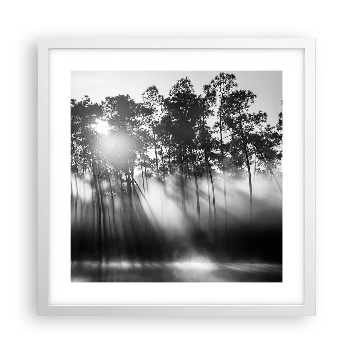 Pôster em moldura branca - O sol imparável - 40x40 cm