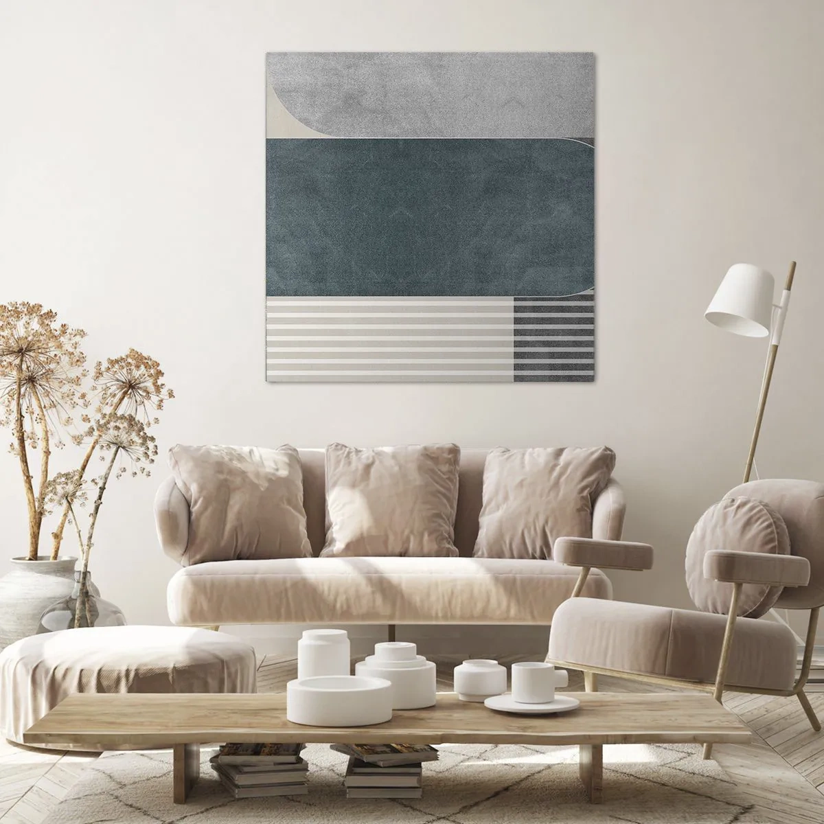 Quadro em tela - Composição ao nível - 60x60 cm