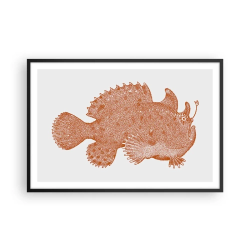 Pôster com moldura preta - E era um peixe - 91x61 cm