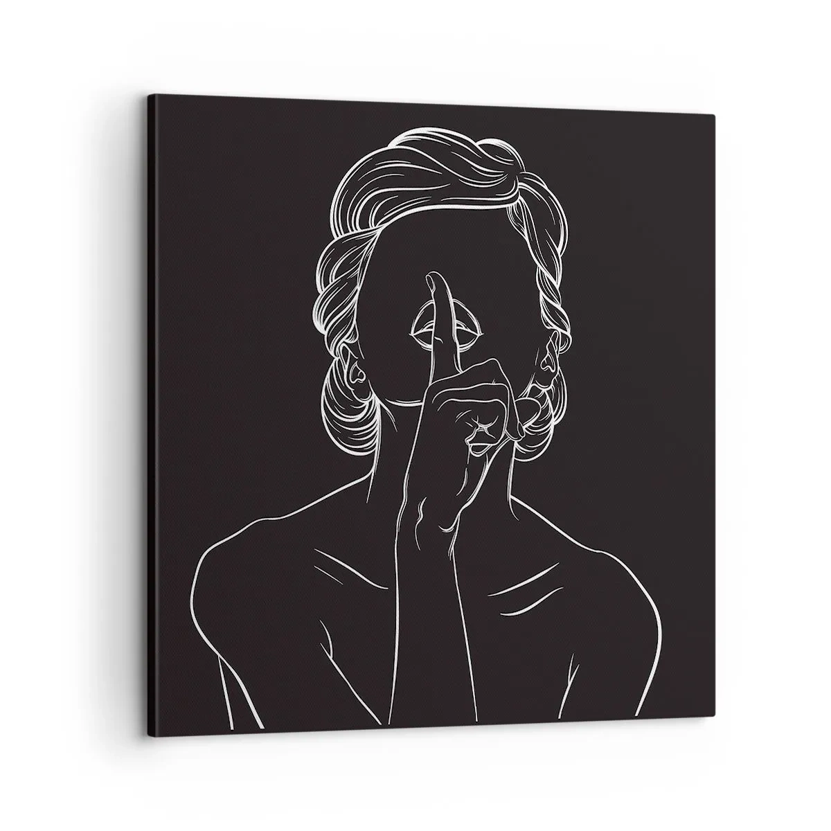 Quadro em tela - A beleza floresce em silêncio - 60x60 cm