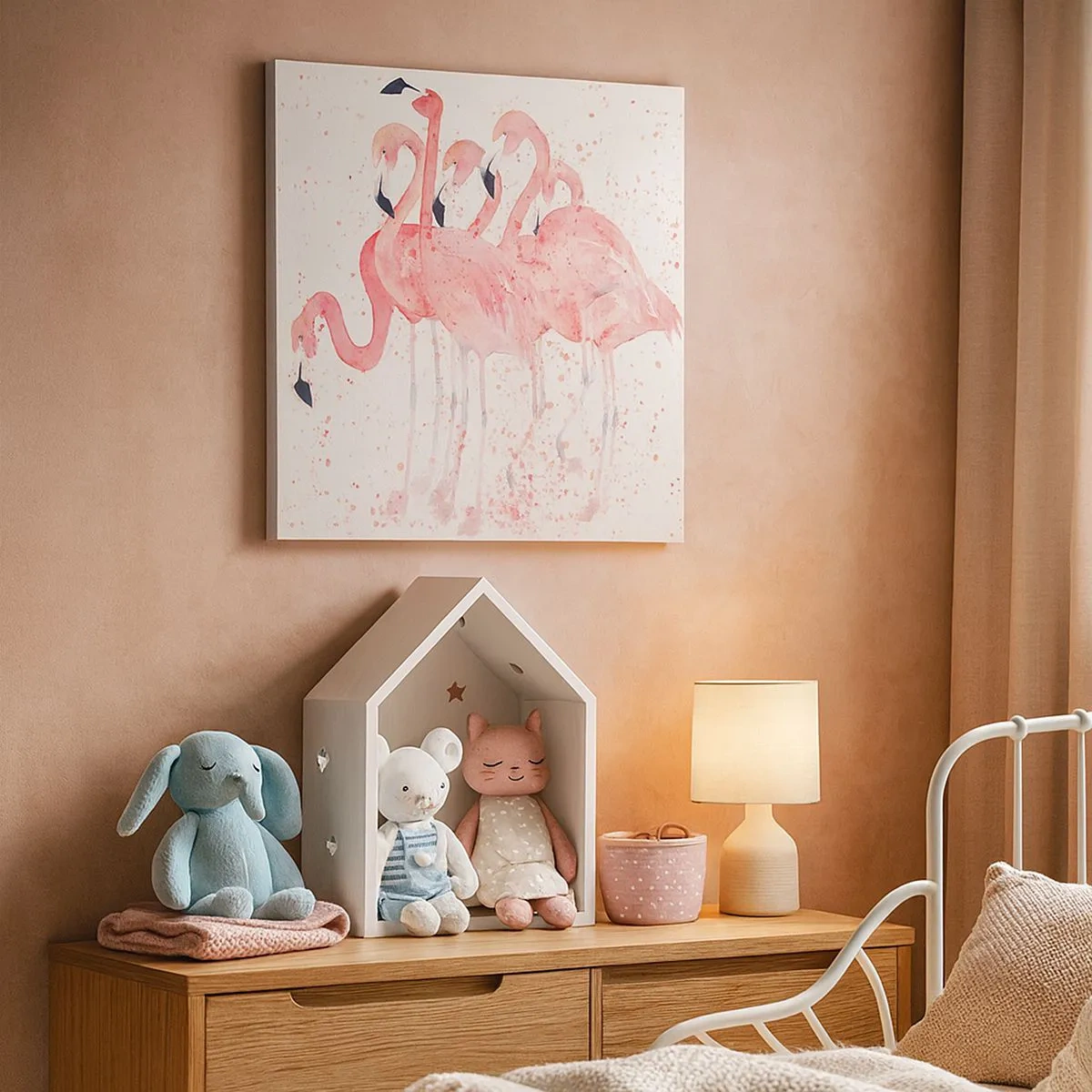 Quadro em tela - Conjunto cor-de-rosa - 30x30 cm