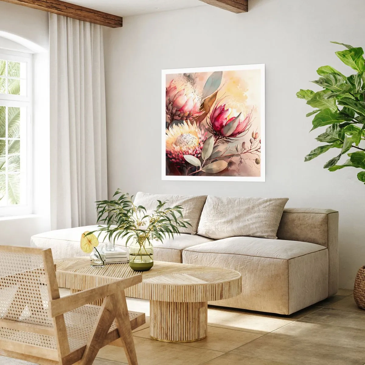 Pôster - De perfil e de frente - 60x60 cm