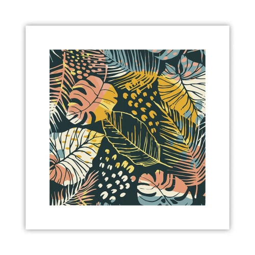 Pôster - Fantasia de folhas - 30x30 cm
