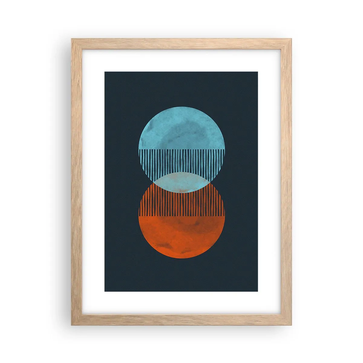 Pôster com moldura de carvalho claro - Fantasia astronómica - 30x40 cm