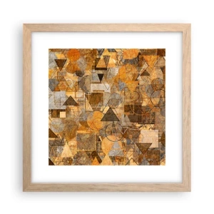 Pôster com moldura de carvalho claro - O mundo em forma - 30x30 cm