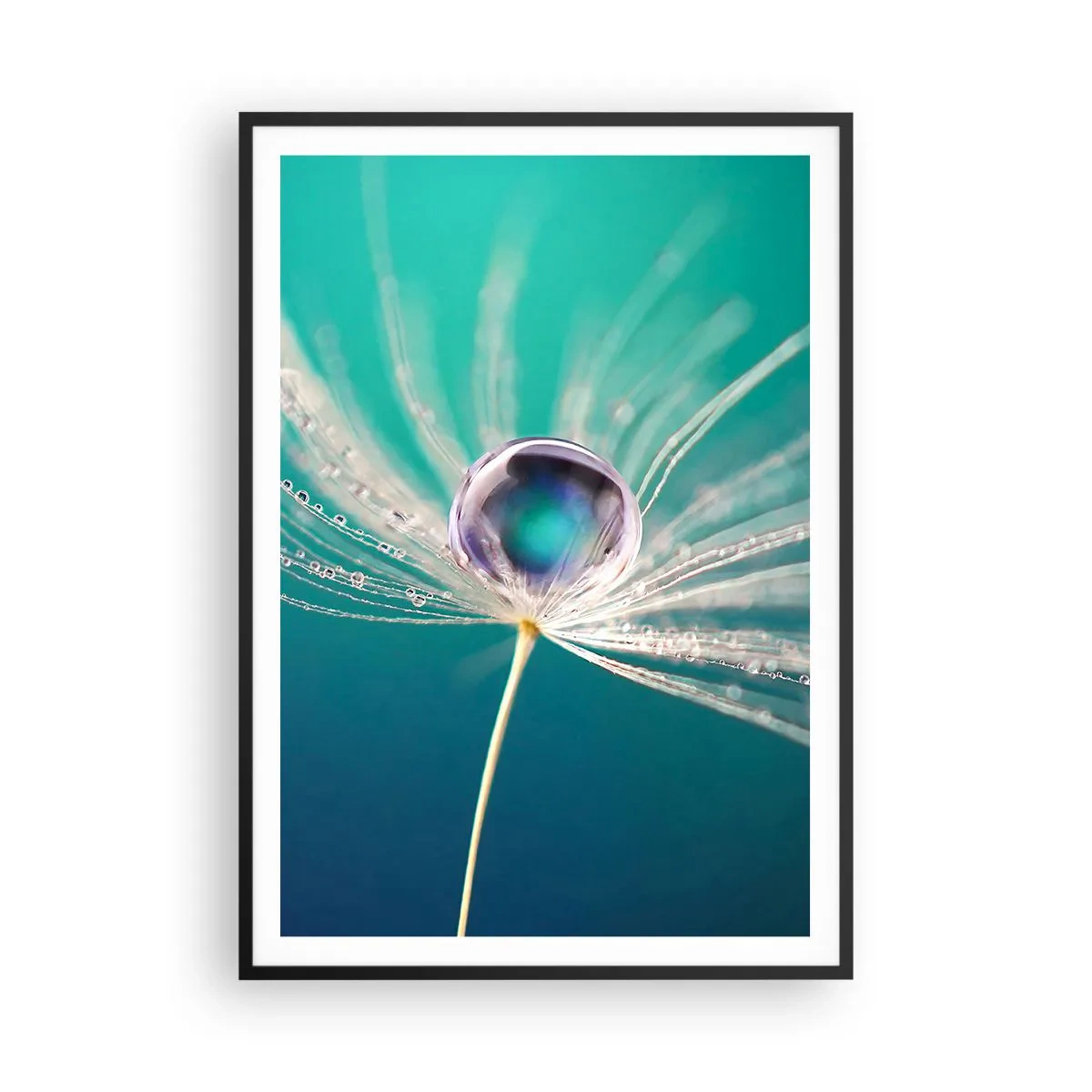 Pôster com moldura preta - Momento místico - 70x100 cm