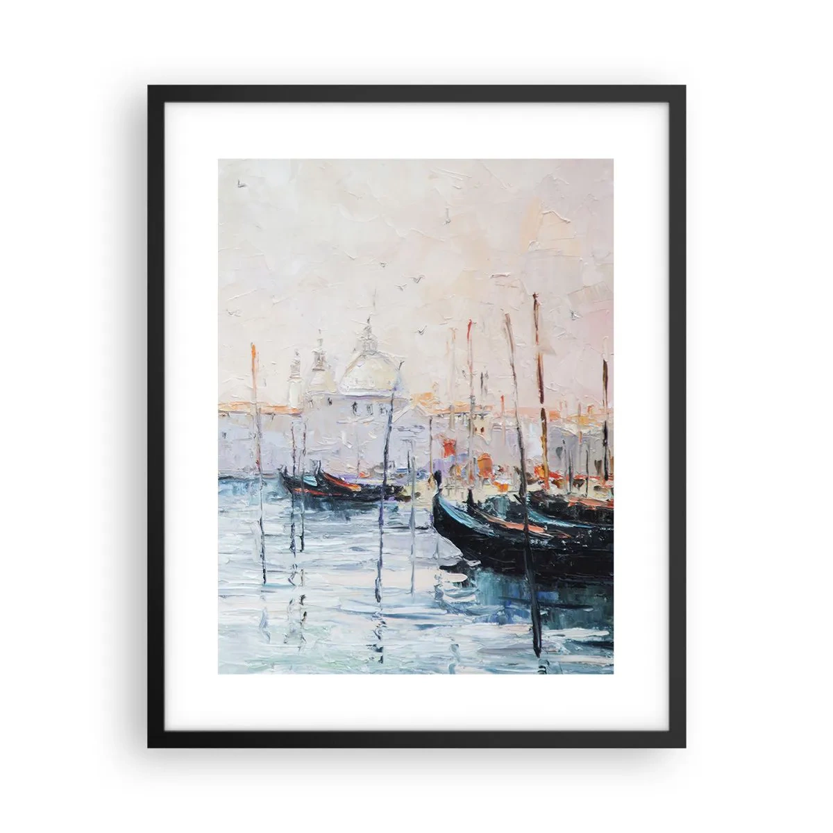 Pôster com moldura preta - Além da água, atrás do nevoeiro - 40x50 cm