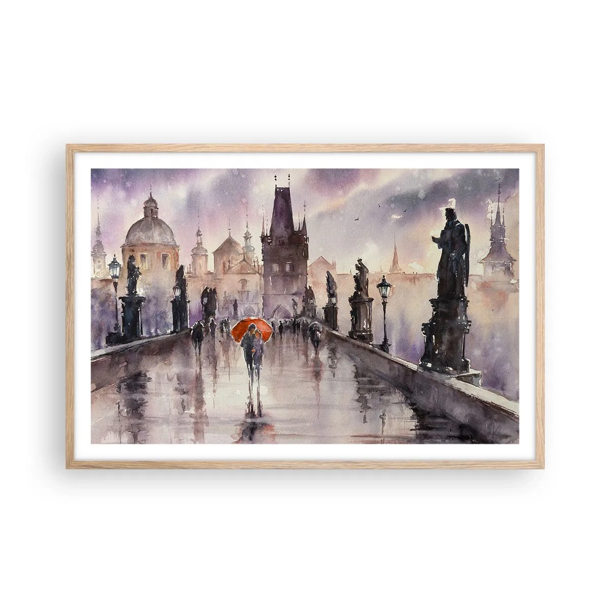 Pôster com moldura de carvalho claro - Pessoas não mudam - 91x61 cm