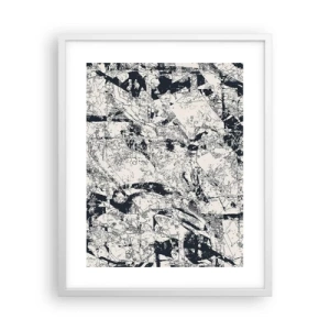 Pôster em moldura branca - Interpenetração de opostos - 40x50 cm