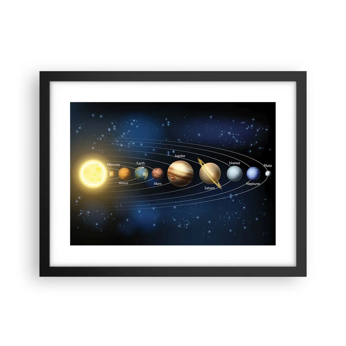 Pôster com moldura preta - Um de dez - 40x30 cm