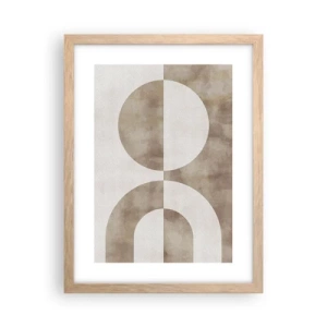 Pôster com moldura de carvalho claro - Semelhanças e diferenças - 30x40 cm