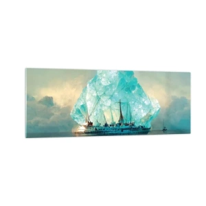 Quadro em vidro - Diamante Ártico - 140x50 cm
