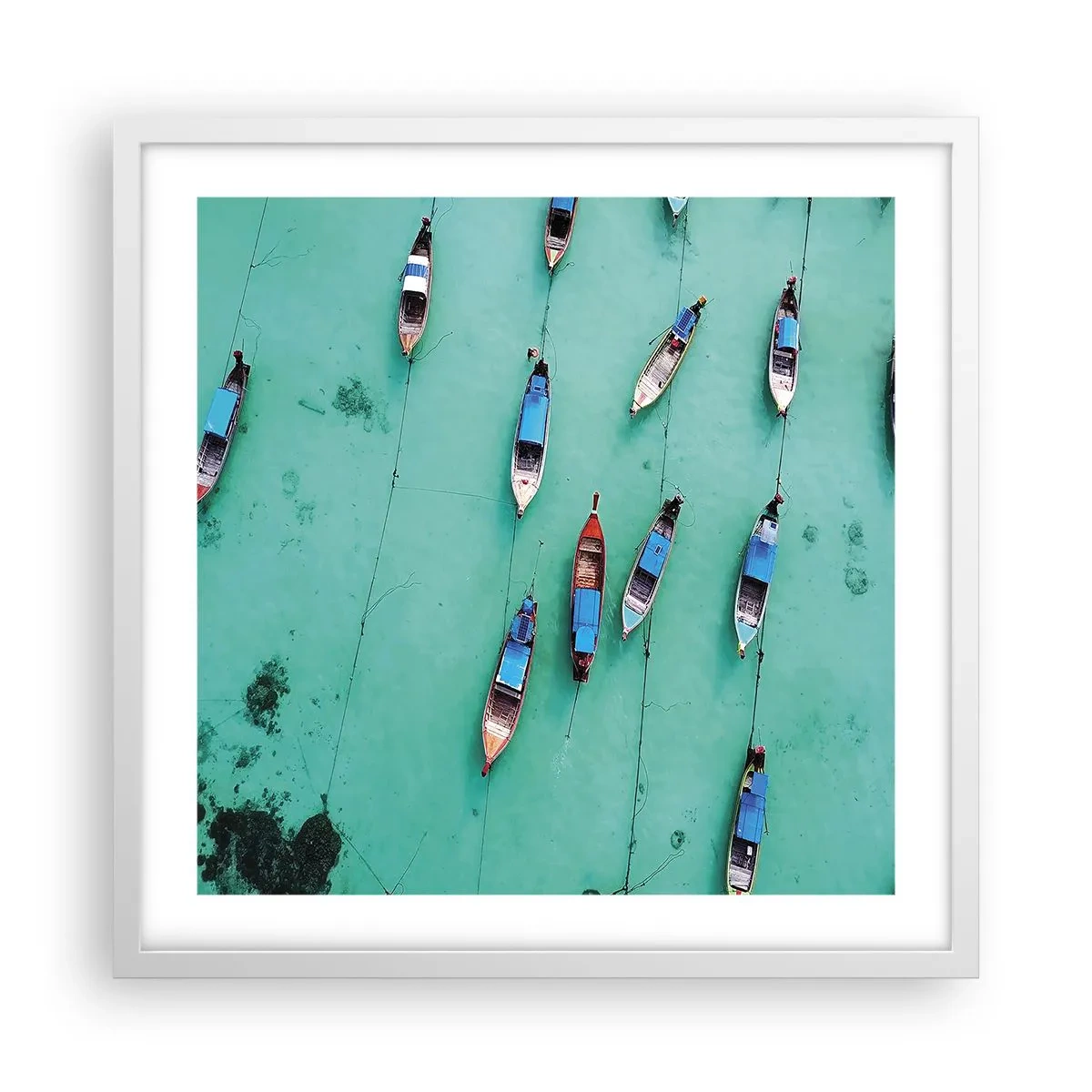 Pôster em moldura branca - Na alegre expectativa - 50x50 cm