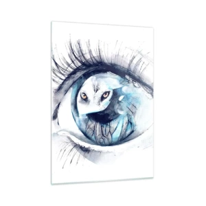 Quadro em vidro - Cara a cara com o selvagem - 50x70 cm