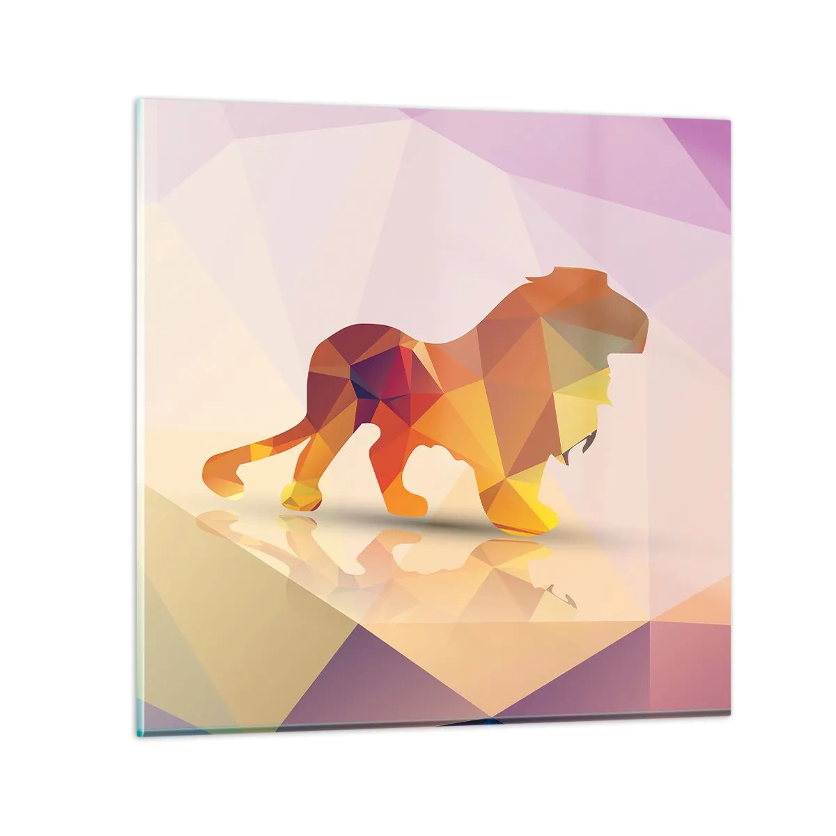 Quadro em vidro - O rei em diamante - 60x60 cm