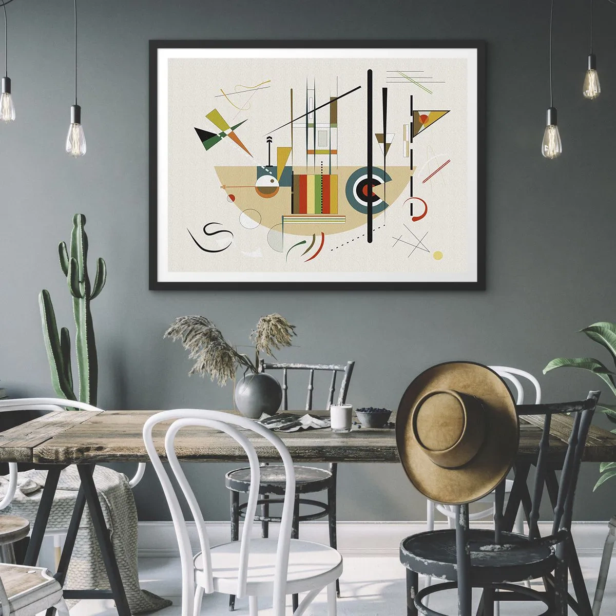 Pôster com moldura preta - E o mundo ri - 70x50 cm