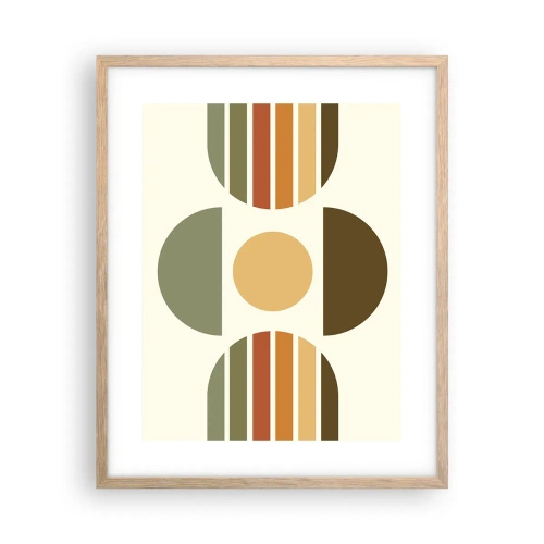Pôster com moldura de carvalho claro - Em tons terrosos - 40x50 cm