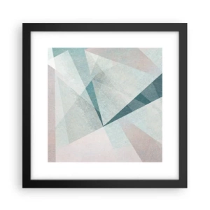 Pôster com moldura preta - Calmo, embora dinâmico - 30x30 cm