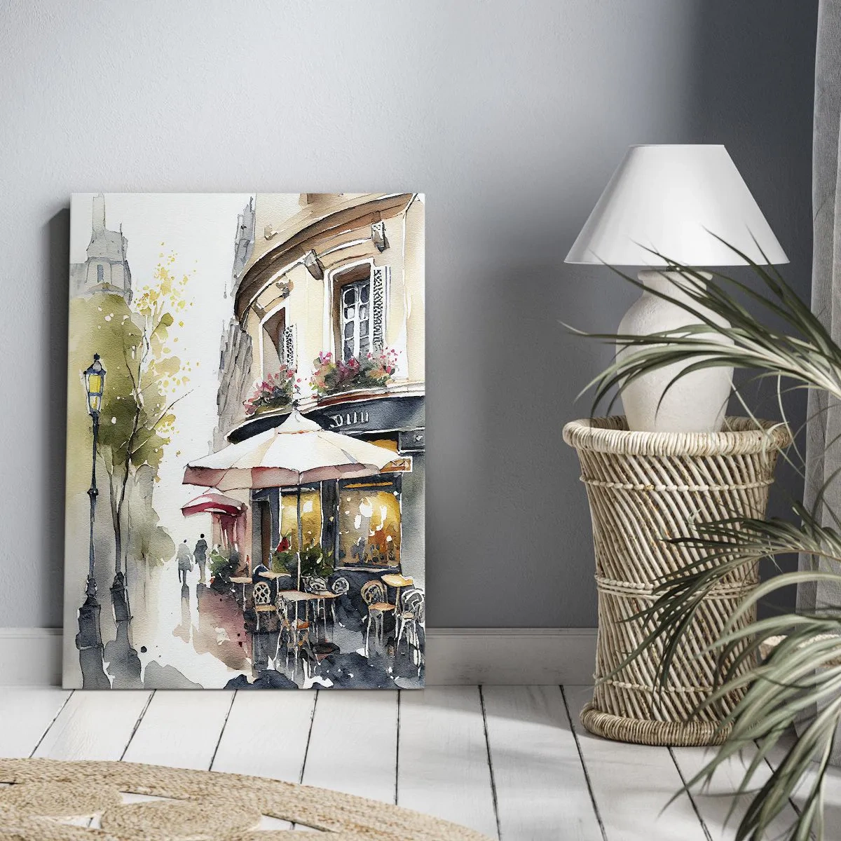 Quadro em tela - Manhã parisiense - 50x70 cm