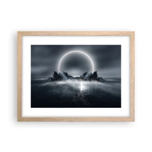 Pôster com moldura de carvalho claro - O fim da história - 40x30 cm