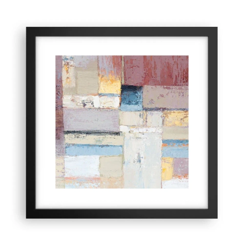 Pôster com moldura preta - A paz da geometria - 30x30 cm