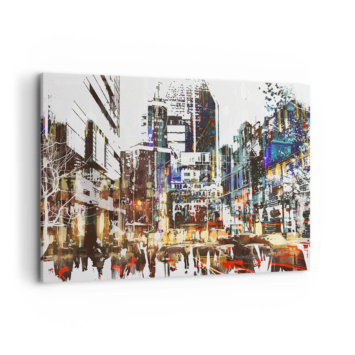 Quadro em tela - Cidade cintilante - 100x70 cm