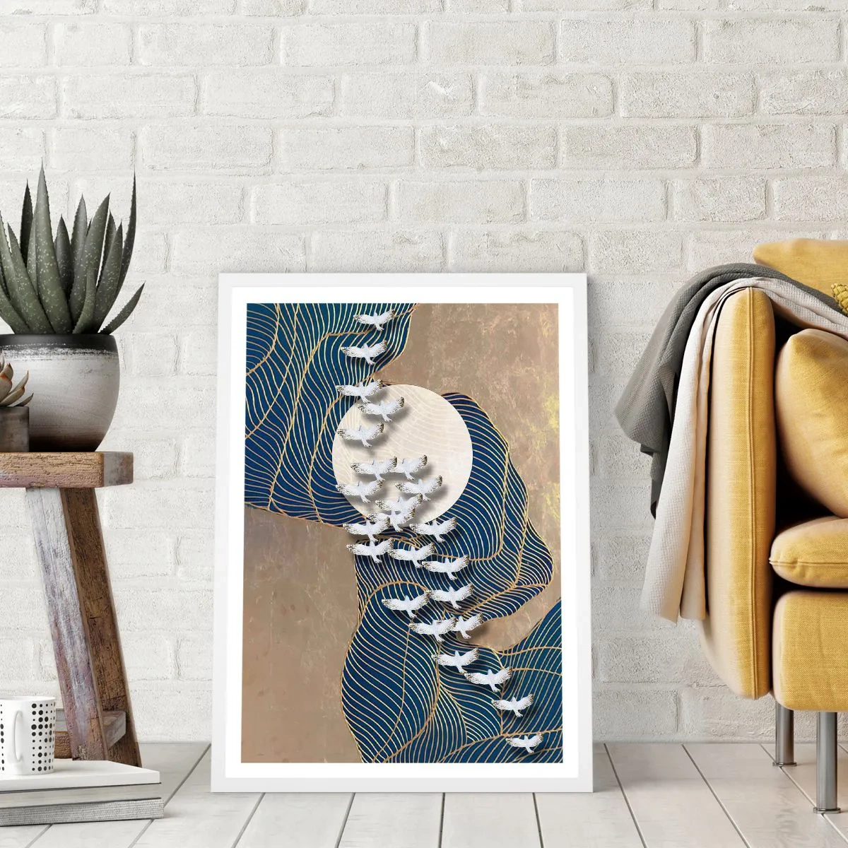 Pôster em moldura branca - Liberdade, peregrinação, comunidade - 30x40 cm