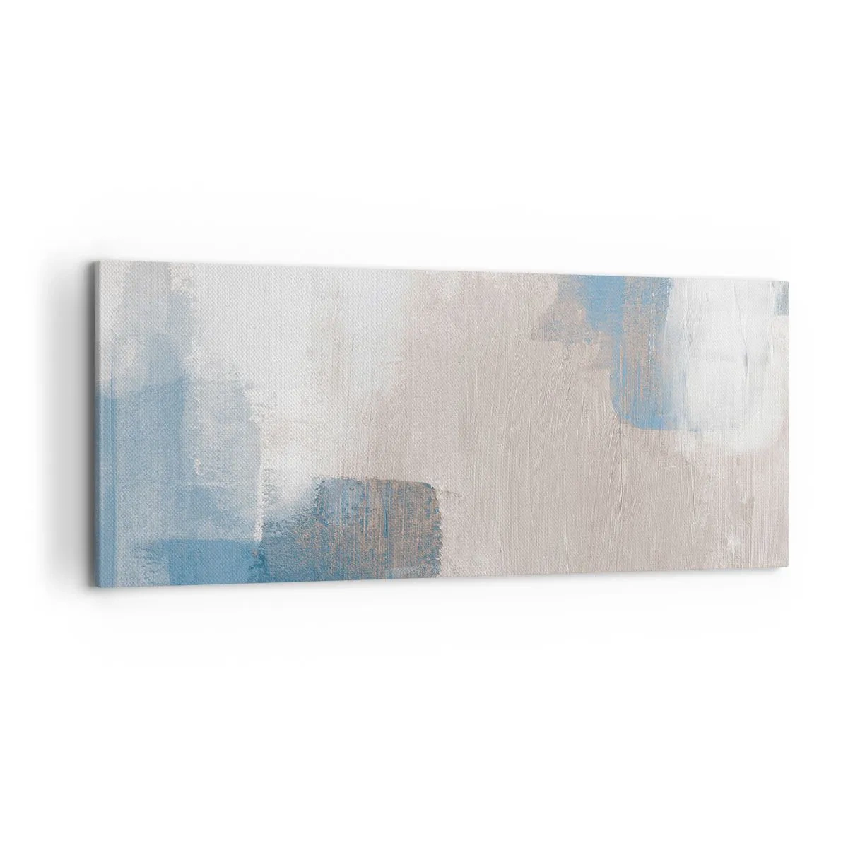Quadro em tela - Abstração rosa atrás da cortina azul - 120x50 cm