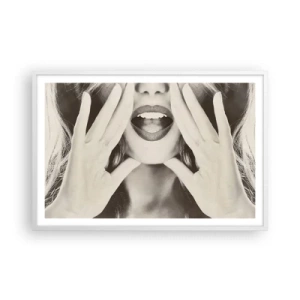 Pôster em moldura branca - Já vou! - 91x61 cm