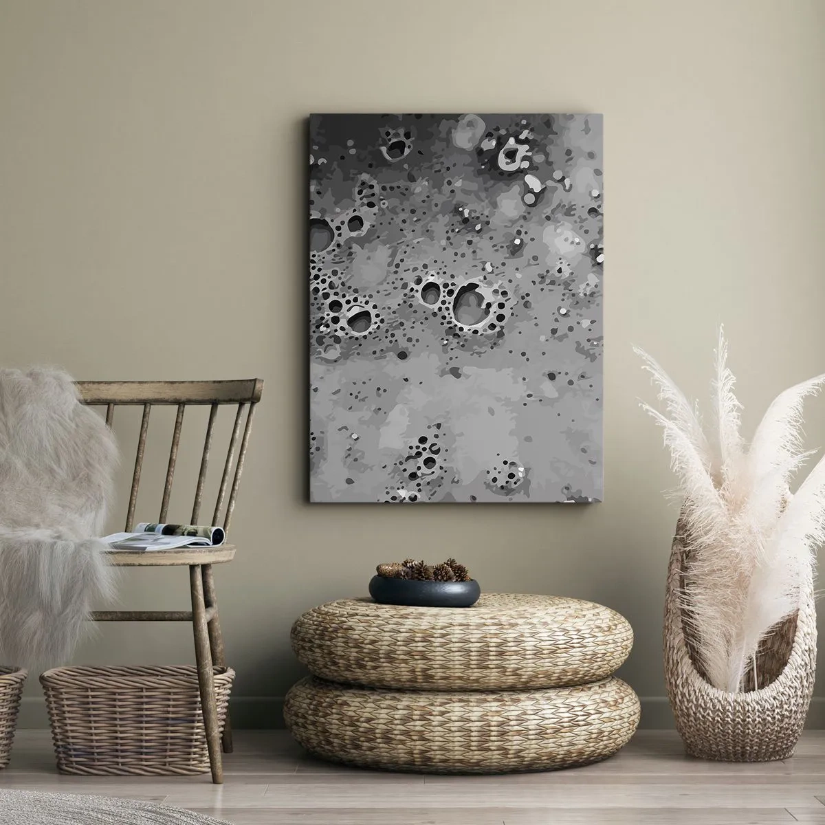 Quadro em tela - Como uma paisagem lunar - 70x100 cm