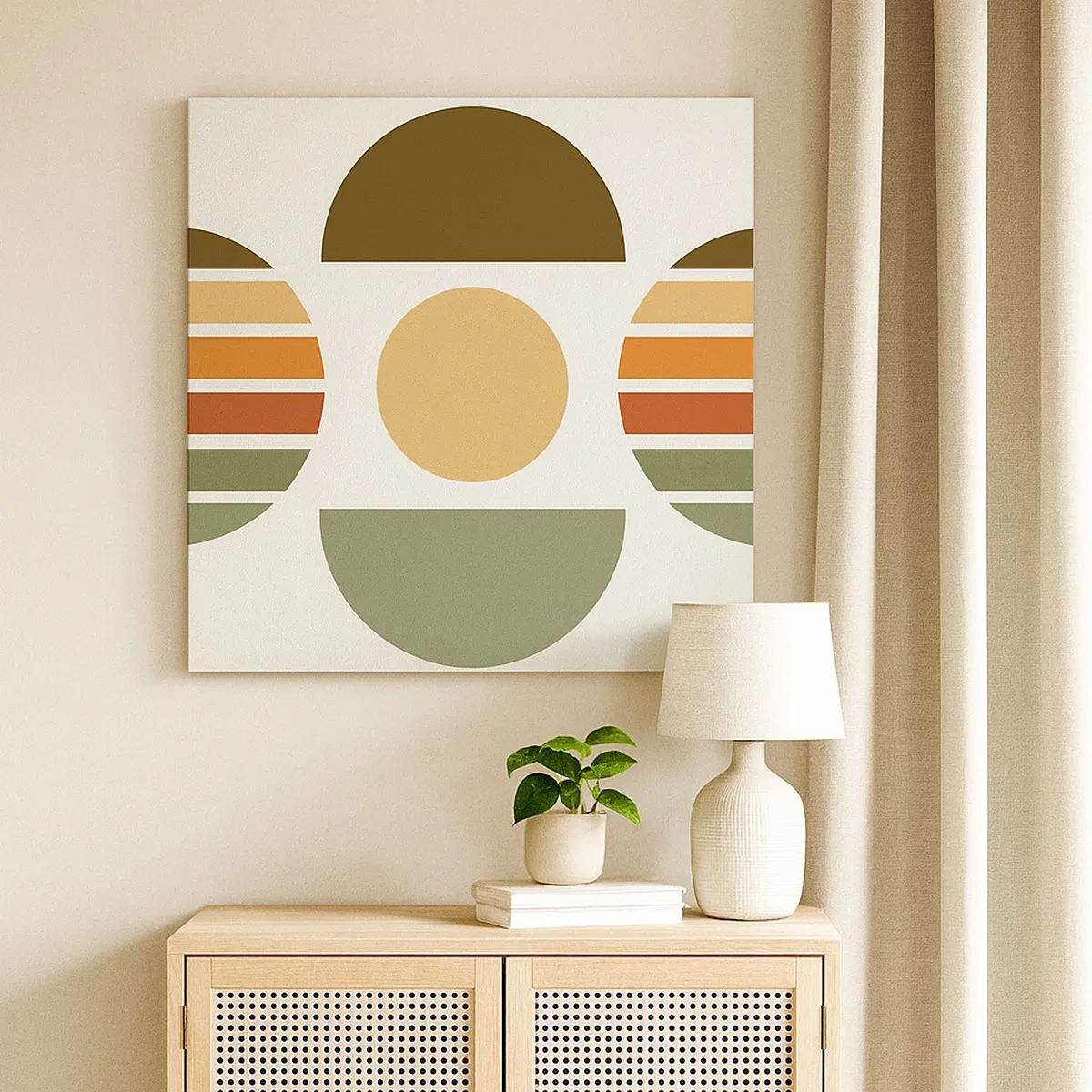 Quadro em tela - Em tons terrosos - 30x30 cm